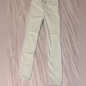 Express 2R light green skinny jeans
